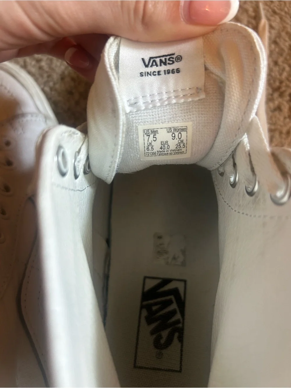 Vans Women’s White Canvas Sk8-Hi Inspired Sneakers